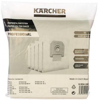 Купить Мешки для пылесоса Karcher NT 65/2 (5 шт) фото №2