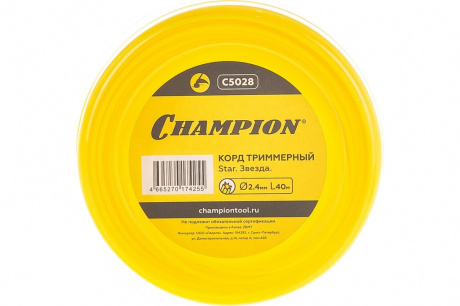 Купить Леска CHAMPION Star 2,4*40 м (звезда)   C5028 фото №2