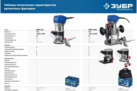 Купить Фрезер электрический кромочный ЗУБР ФПК-750 750Вт фото №11