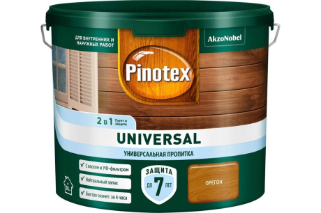 Купить Pinotex Universal Пропитка для древесины 2в1 Орегон 2 5л  Эстония  5620688 фото №1