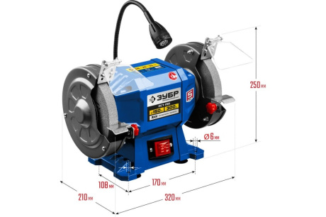 Купить Эл.точило "Зубр" 300Вт d-150мм ПСТ-150 фото №5